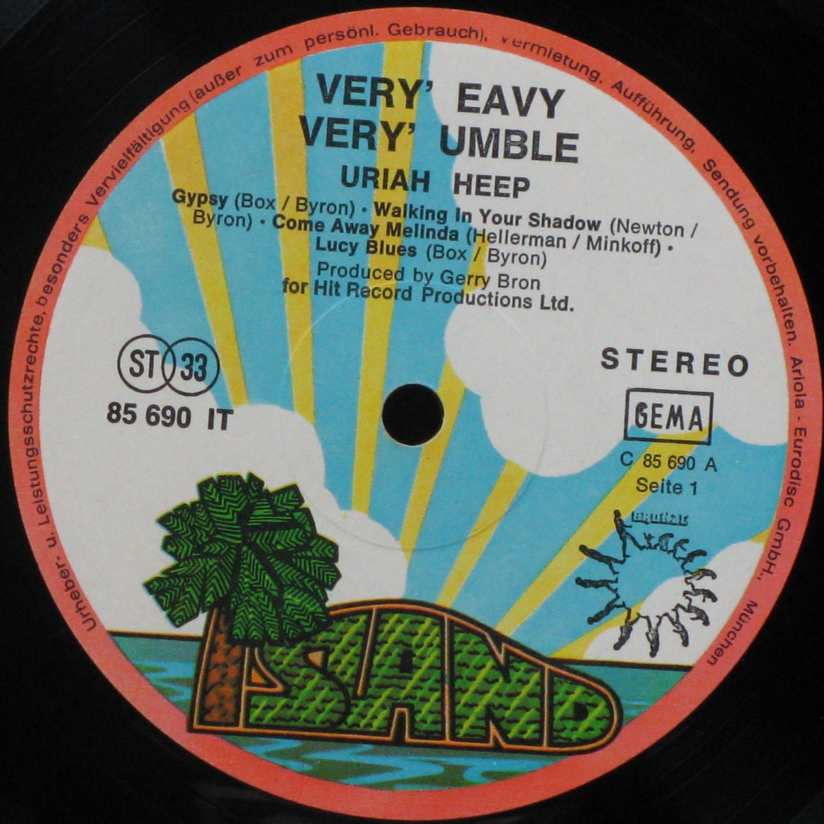 LP Uriah Heep — Very 'Eavy Very 'Umble фото 3