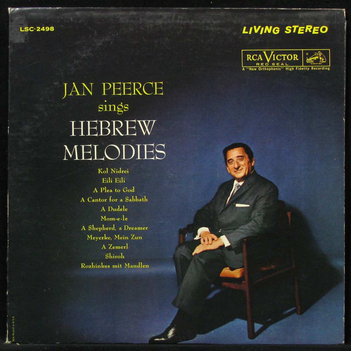 LP Jan Peerce — Sings Hebrew Melodies фото