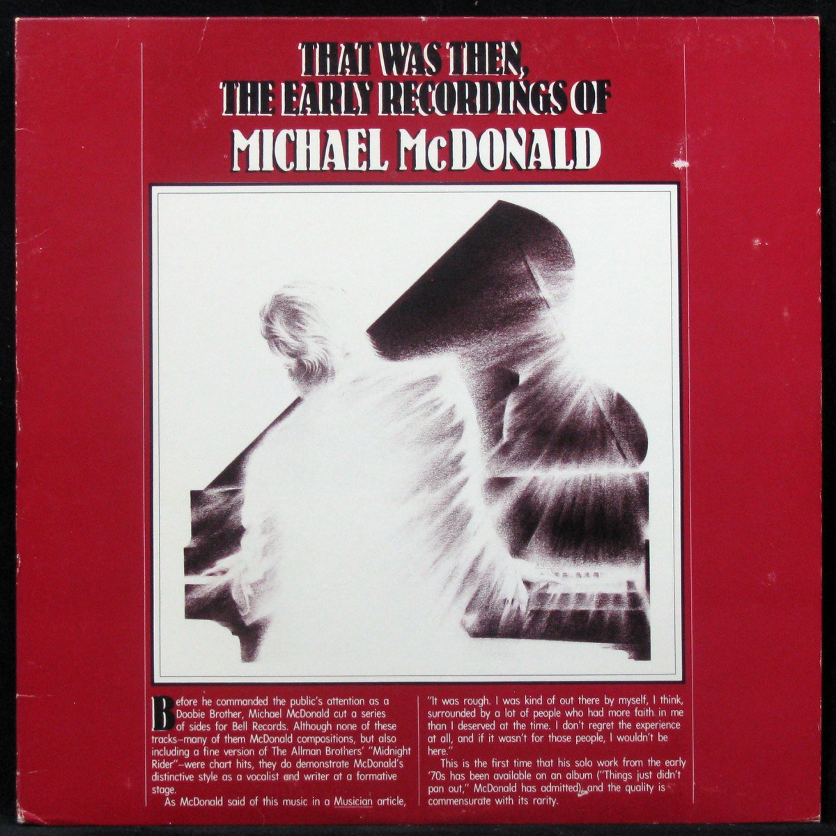 LP Michael McDonald — That Was Then, The Early Recordings Of Michael McDonald фото