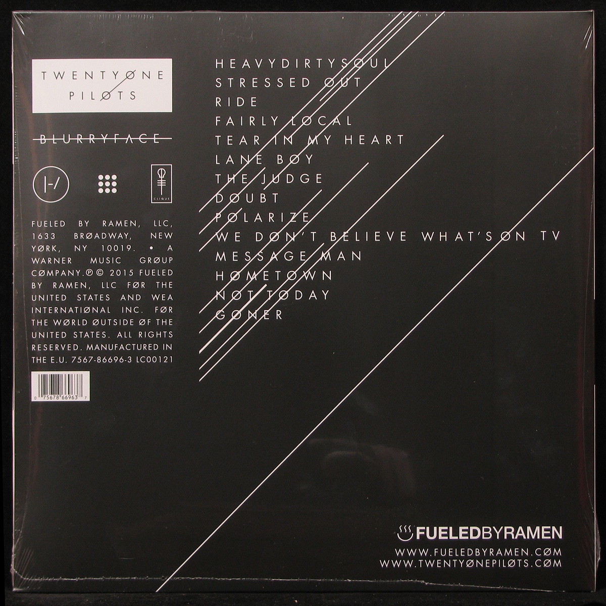 LP Twenty One Pilots — Blurryface (2LP) фото 2