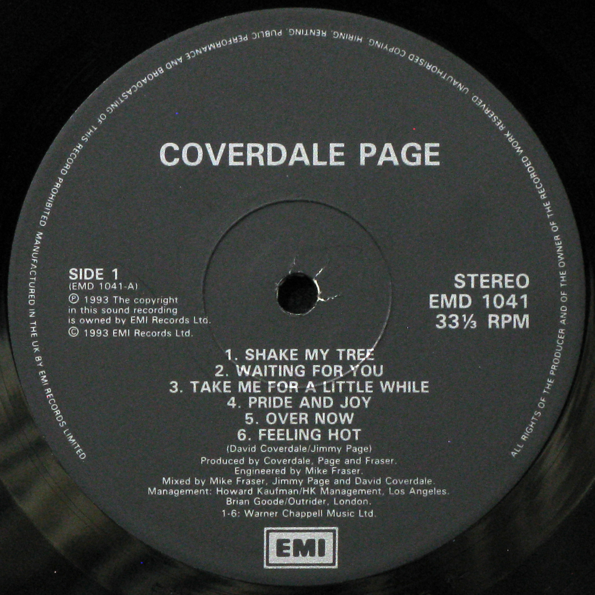 LP Coverdale / Page — Coverdale / Page (1993) фото 3