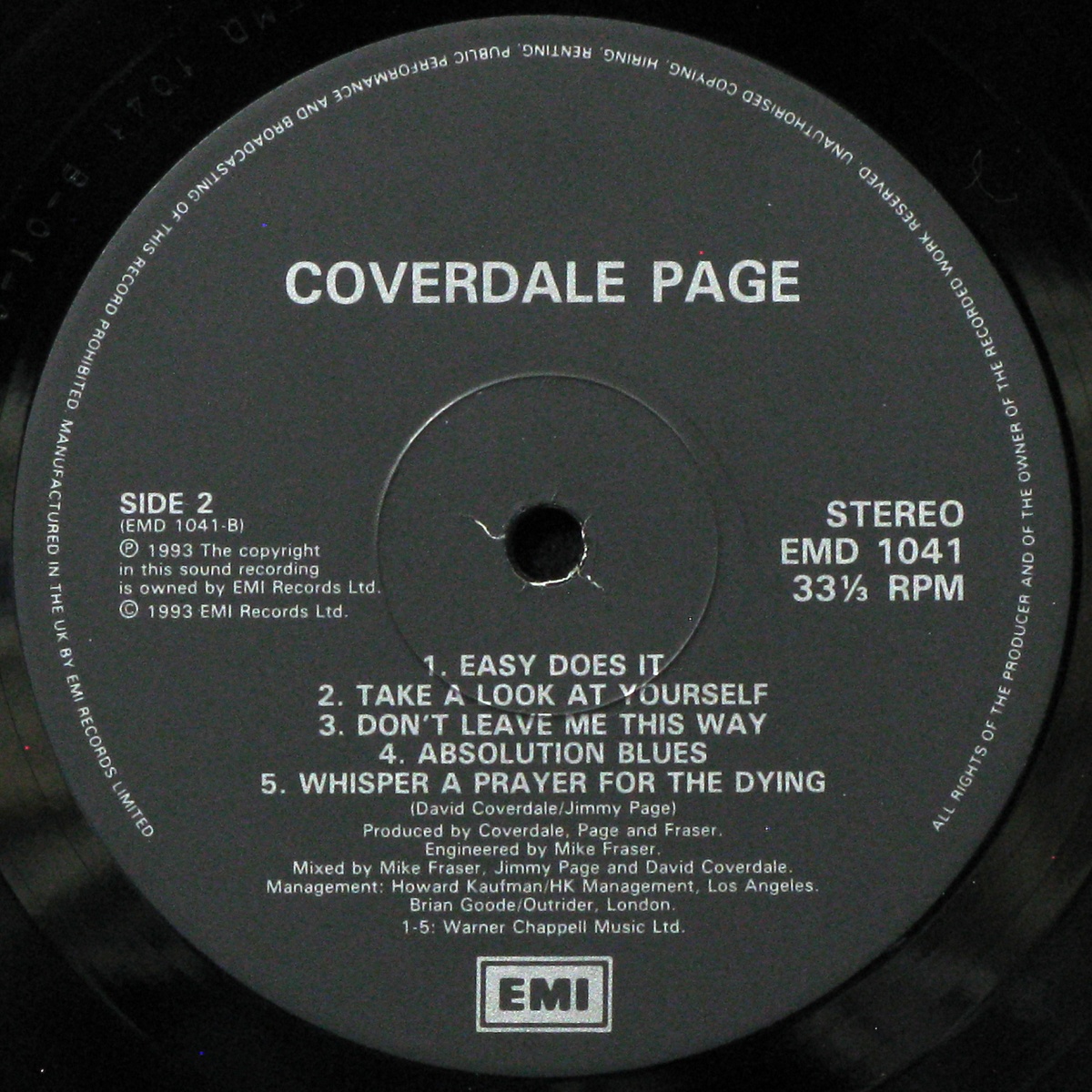 LP Coverdale / Page — Coverdale / Page (1993) фото 4