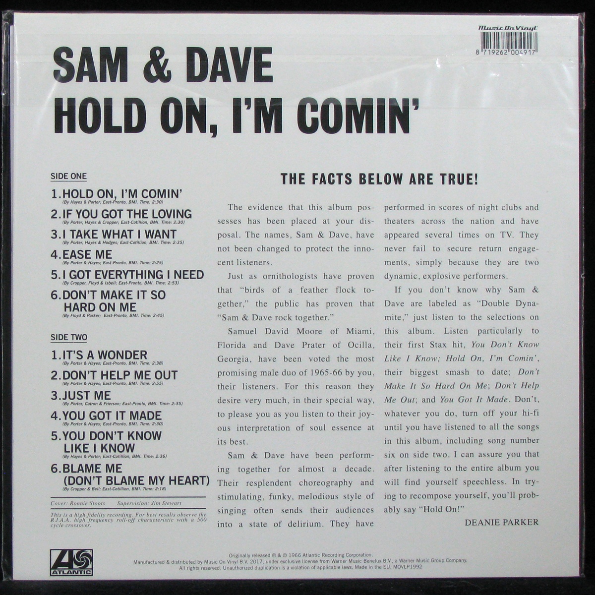 LP Sam & Dave — Hold On, I'm Comin' фото 2