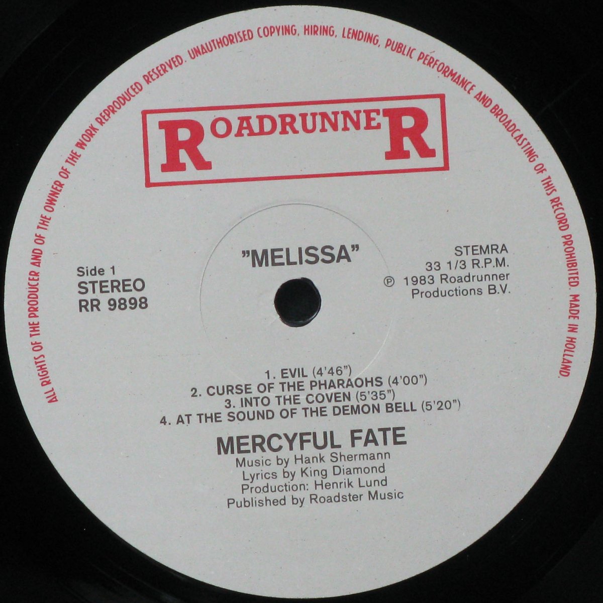 LP Mercyful Fate — Melissa фото 3