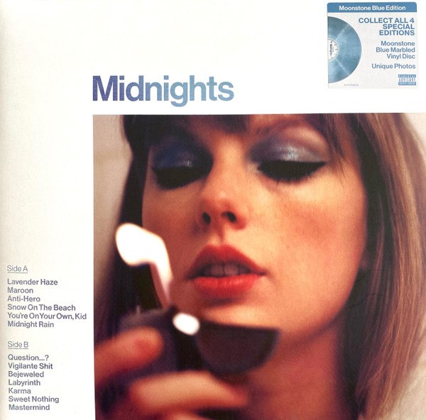 LP Taylor Swift — Midnights (Moonstone Blue Marbled viny, + booklet) фото