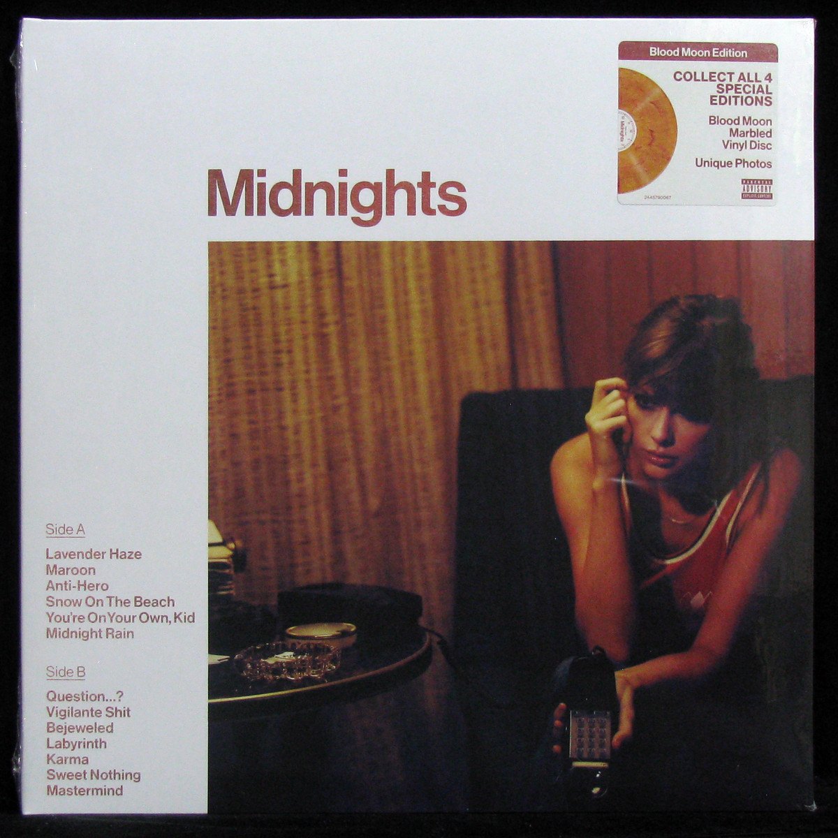 LP Taylor Swift — Midnights (Blood Moon Marbled vinyl, + booklet) фото
