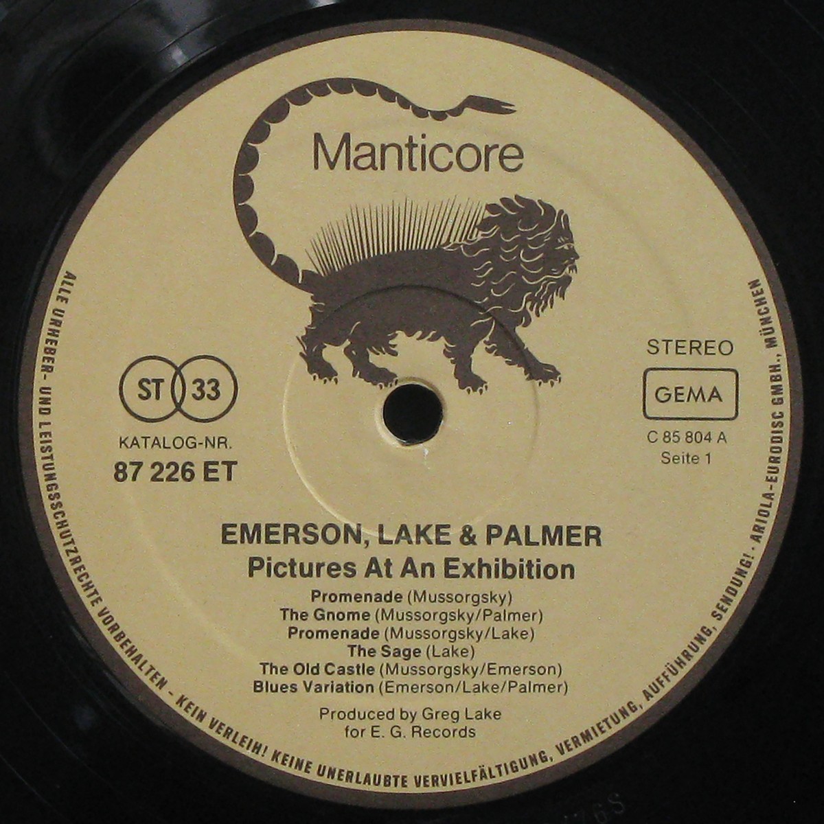 LP Emerson, Lake & Palmer — Pictures At An Exhibition фото 2