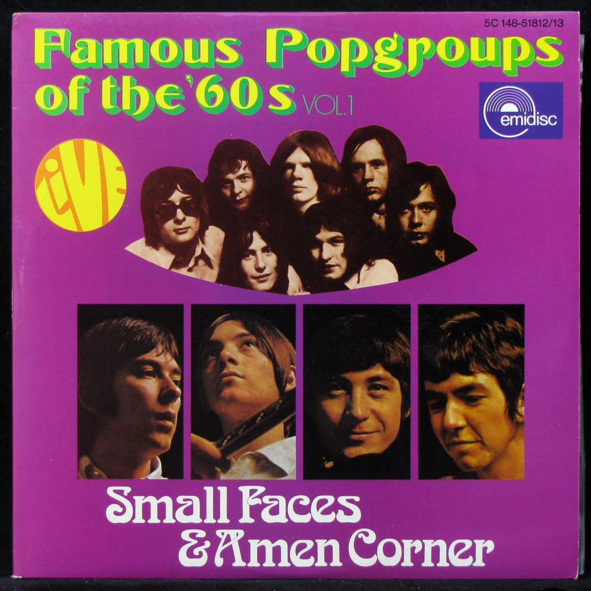 LP Small Faces / Amen Corner — Famous Popgroups Of The '60s Vol.1 фото