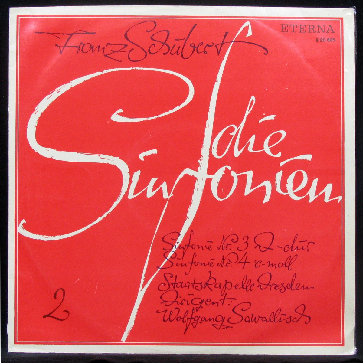 LP Wolfgang Sawallisch — Franz Schubert: Sin. No. 3 D-dur / Sin. No.  4 E-moll (mono) фото