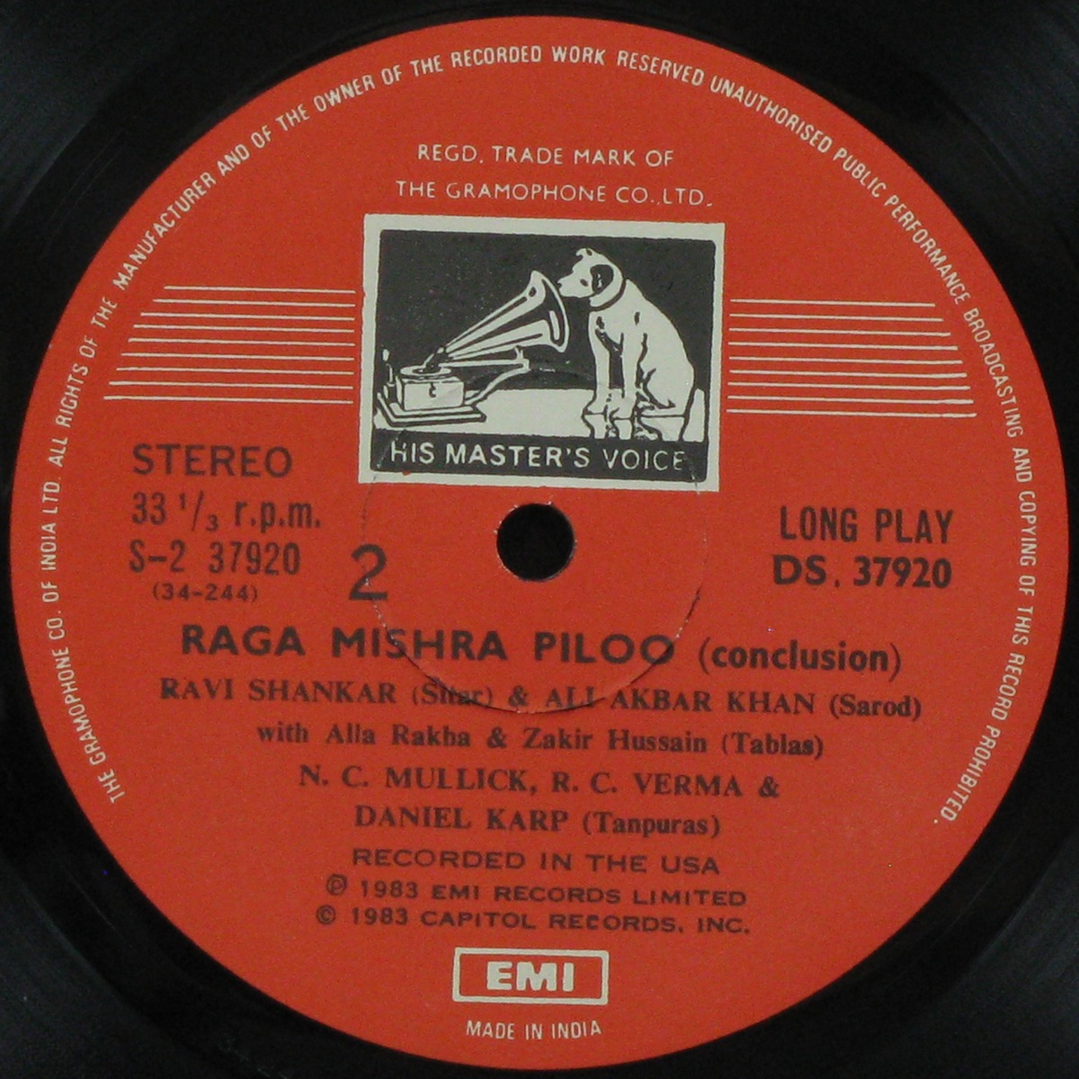 LP Ravi Shankar / Ali Akbar Khan — Raga Mishra Piloo Duet For Sitar & Sarod фото 2
