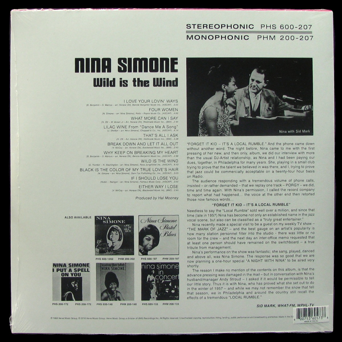 LP Nina Simone — Wild Is The Wind фото 2