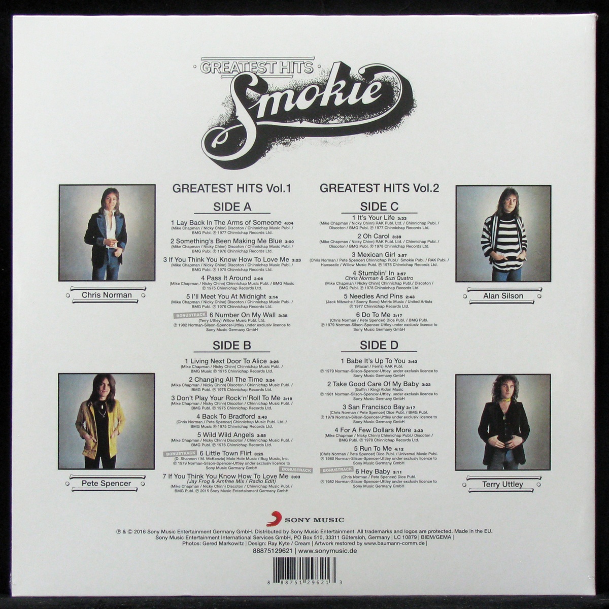 LP Smokie — Greatest Hits (2LP, coloured vinyl) фото 2