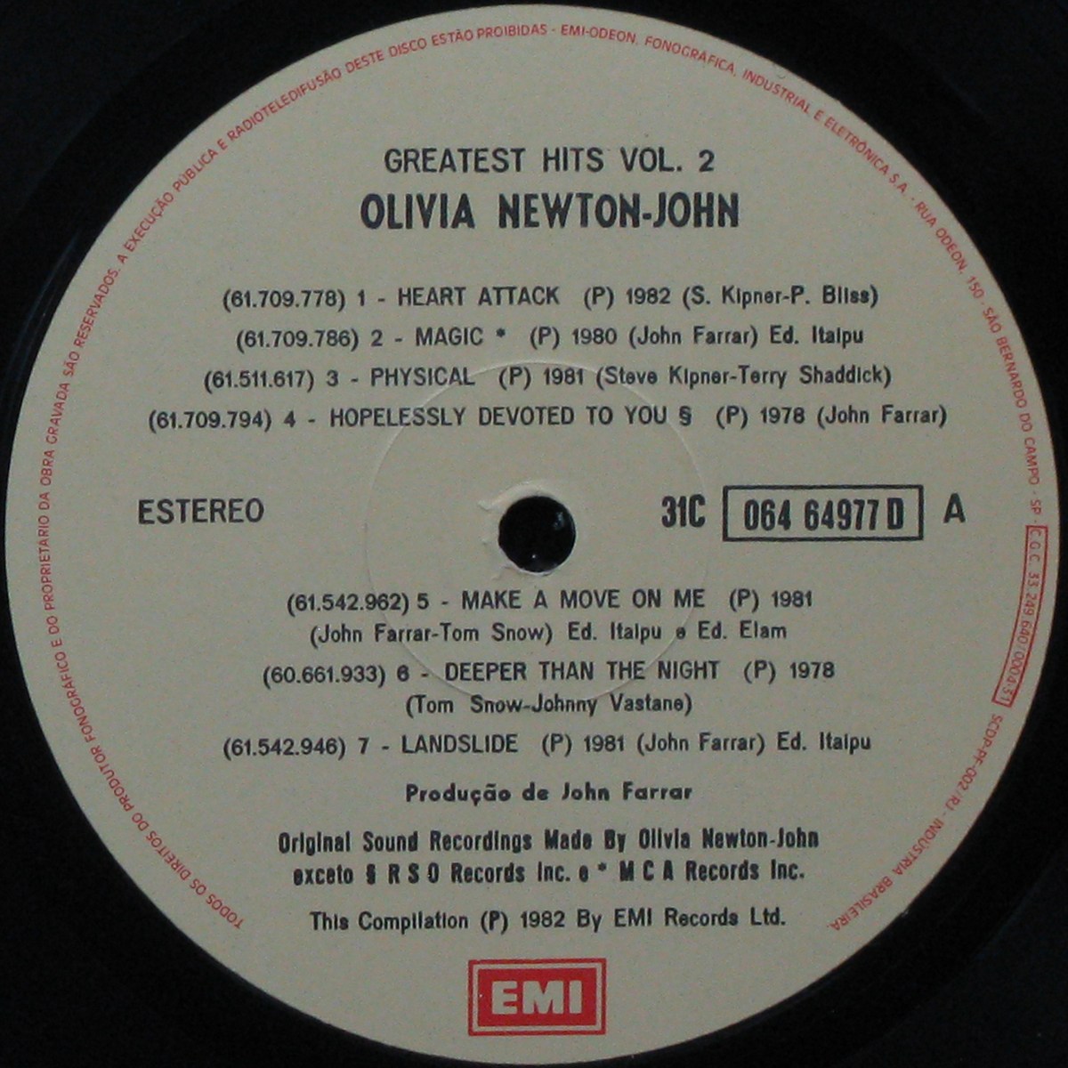 LP Olivia Newton-John — Olivia's Greatest Hits Vol. 2 фото 2