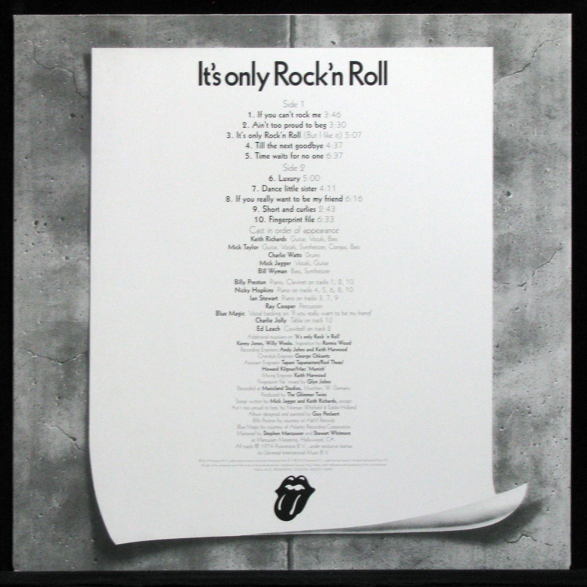 LP Rolling Stones — It's Only Rock 'N Roll фото 4