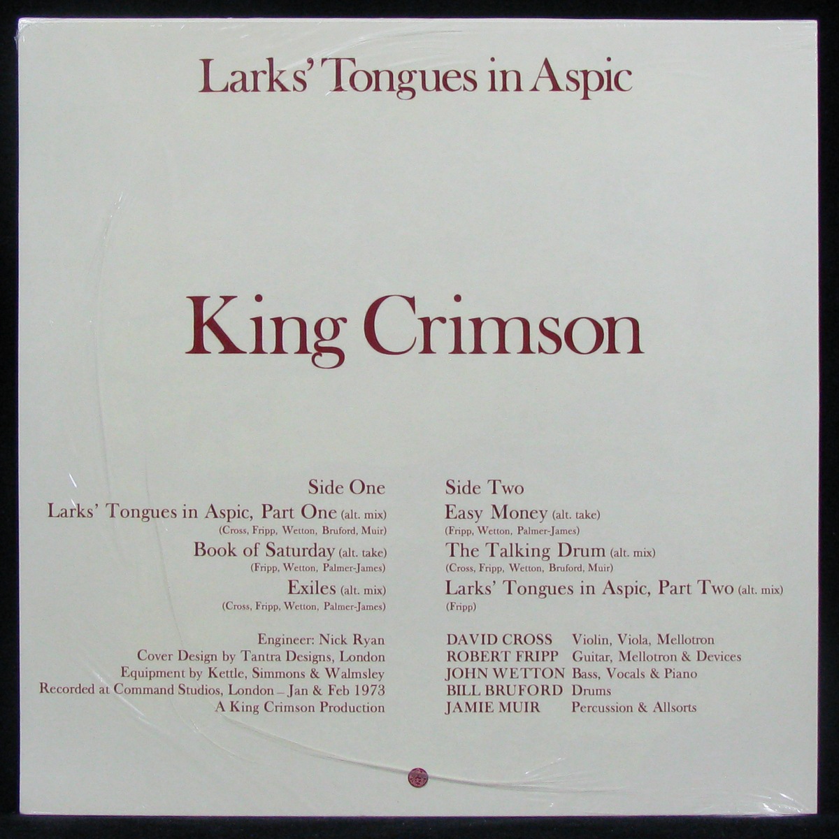 LP King Crimson — Larks Tongues In Aspis фото 2