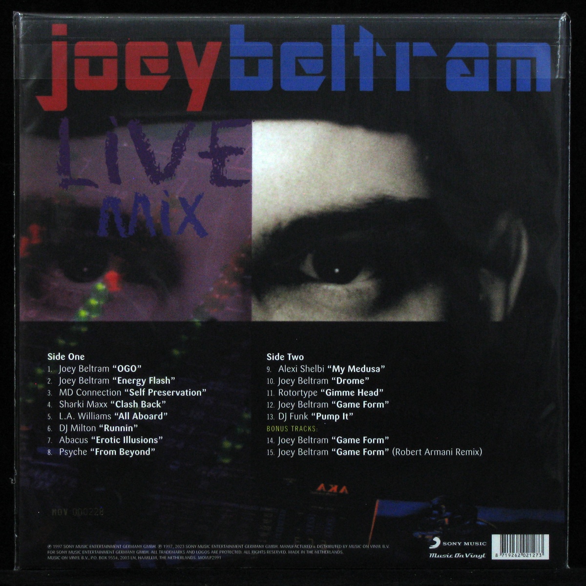 LP Joey Beltram — Live Mix (coloured vinyl) фото 2