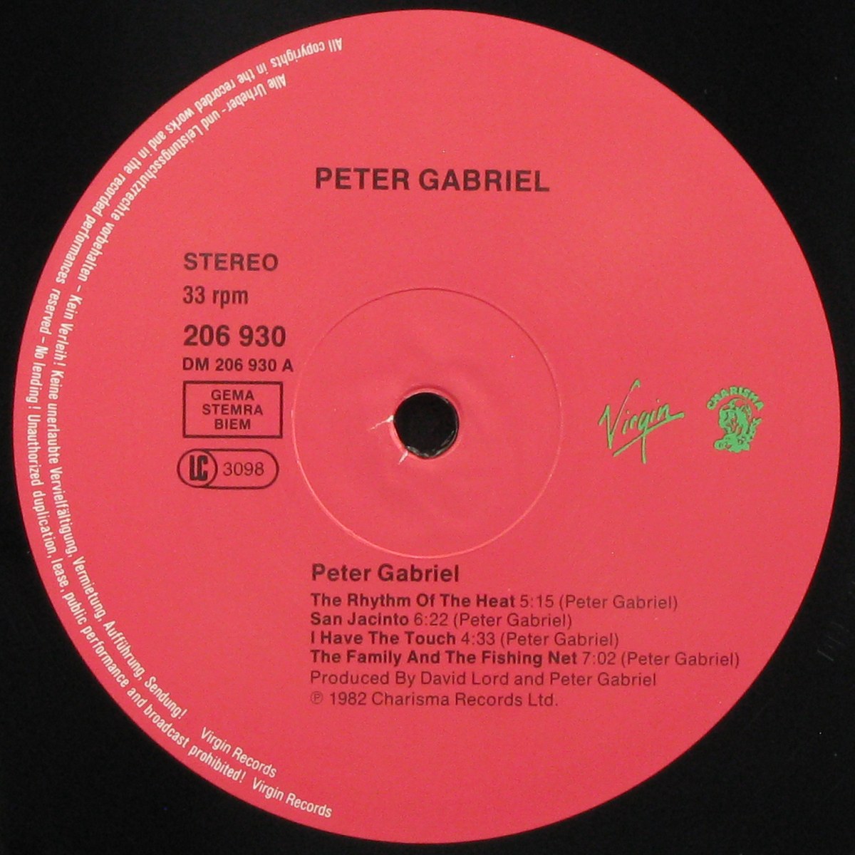 LP Peter Gabriel — Peter Gabriel фото 2