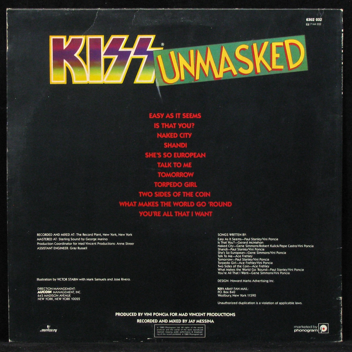 LP Kiss — Unmasked фото 2