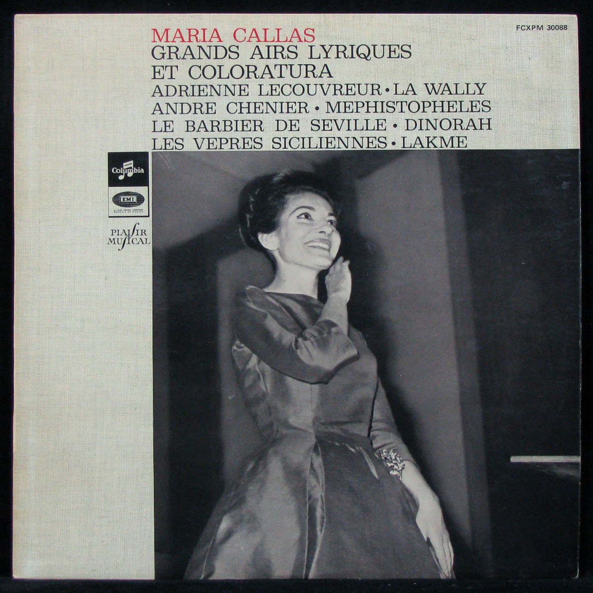 LP Maria Callas — Grands Airs Lyriques Et Coloratura (mono) фото