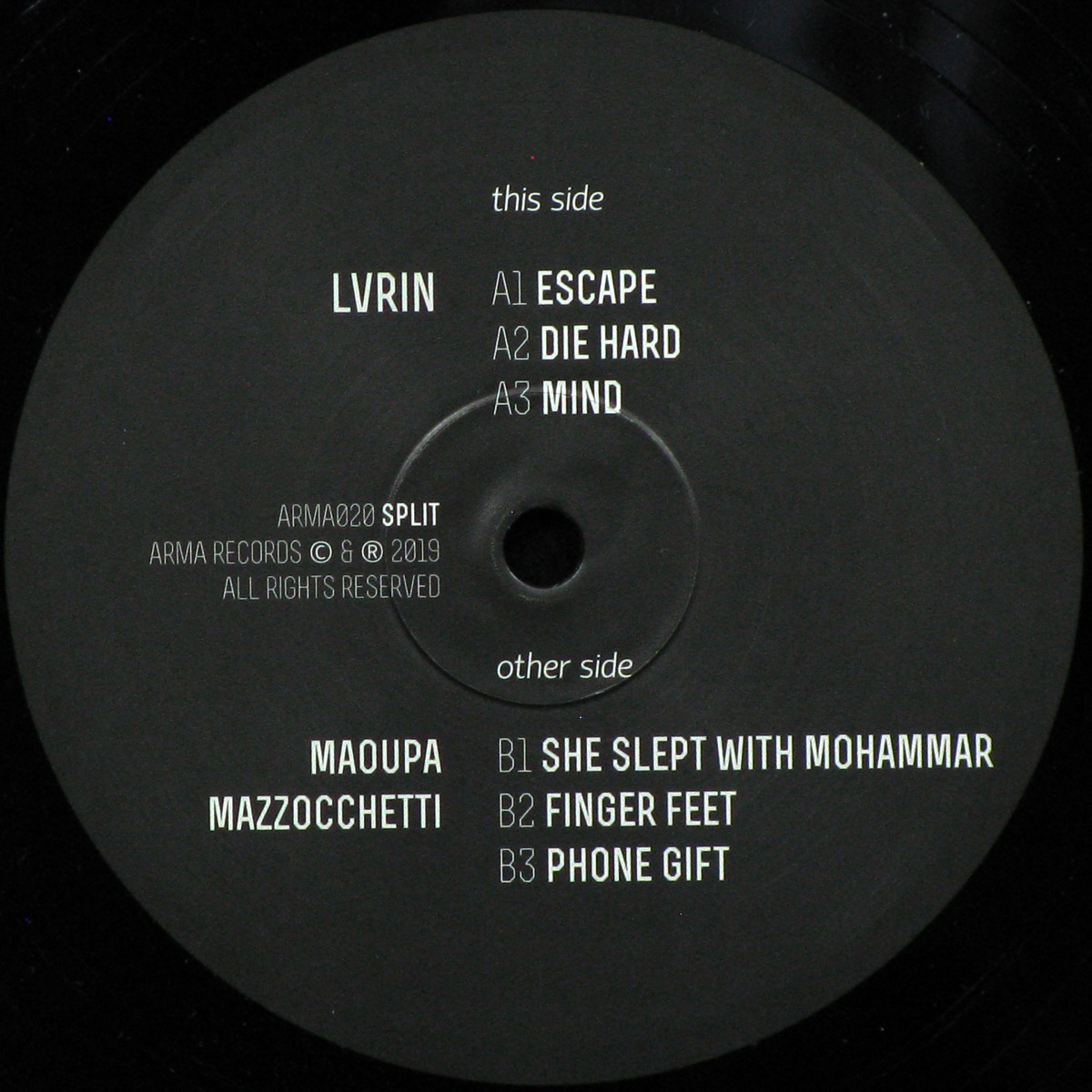 LP Lvrin, Maoupa Mazzocchetti — Split EP  фото 2
