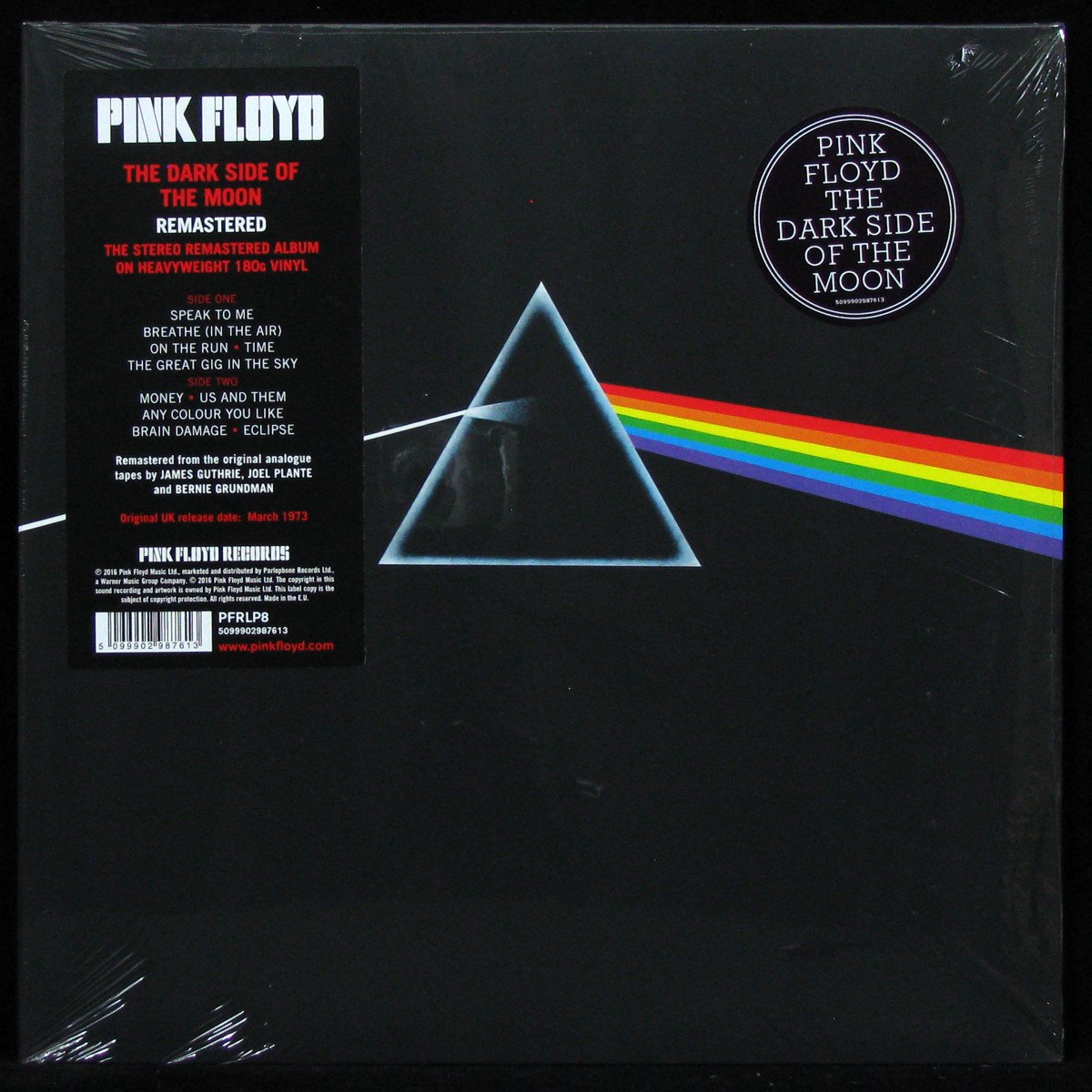 LP Pink Floyd — Dark Side Of The Moon (+ 2 posters, + 2 stickers) фото