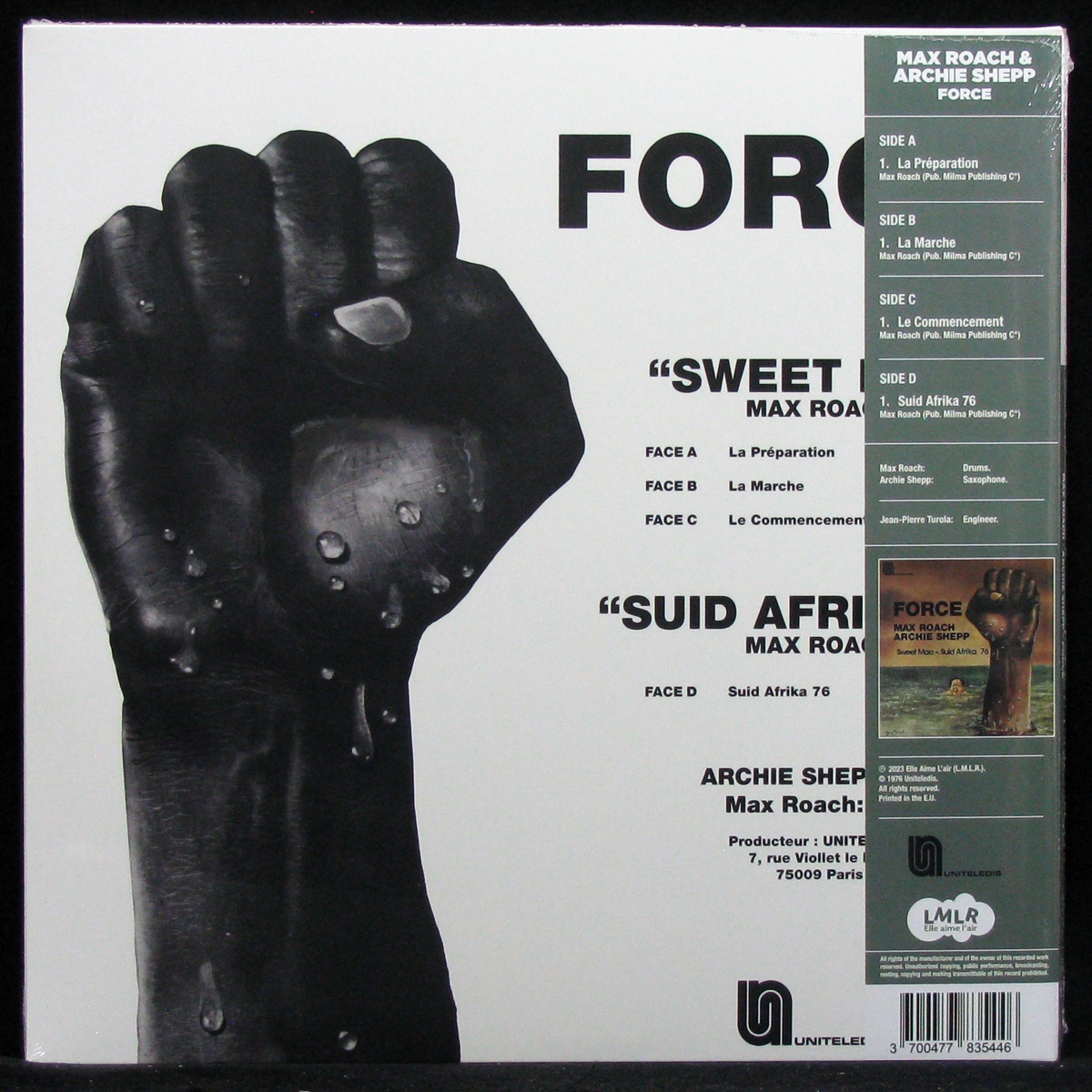 LP Max Roach / Archie Shepp — Force / Sweet Mao / Suid Afrika 76 (2LP, coloured vinyl) фото 2