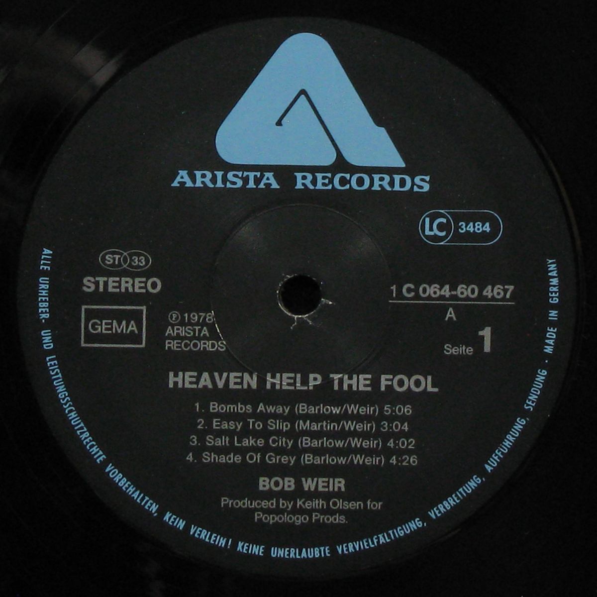 LP Bob Weir — Heaven Help The Fool фото 2