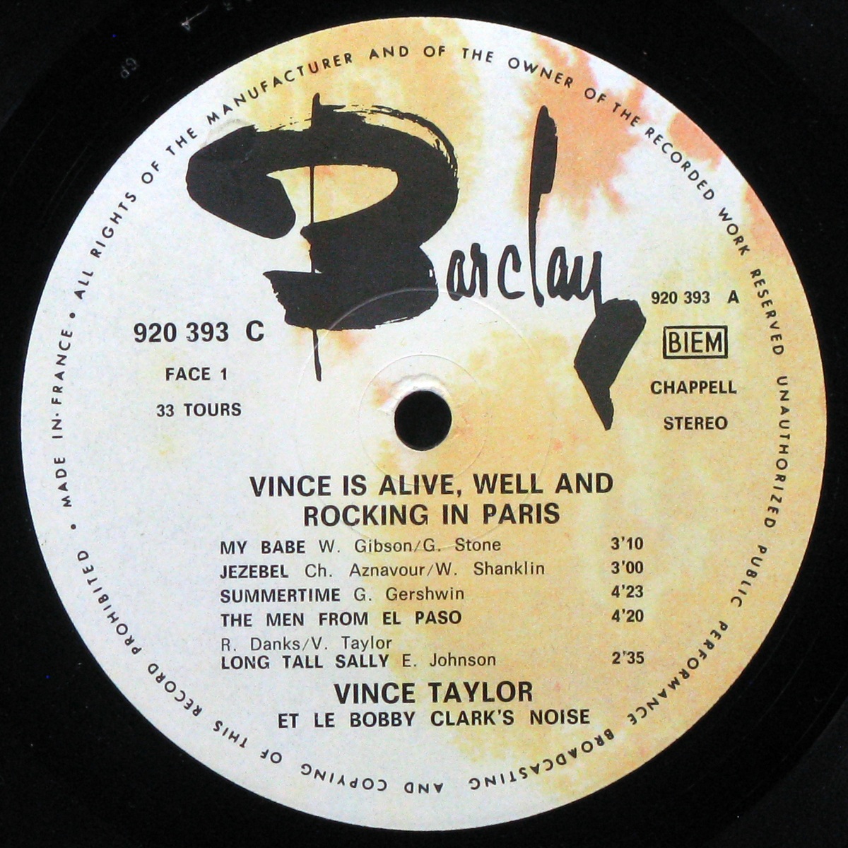 LP Vince Taylor — Vince Is Alive, Well And Rocking In Paris фото 2