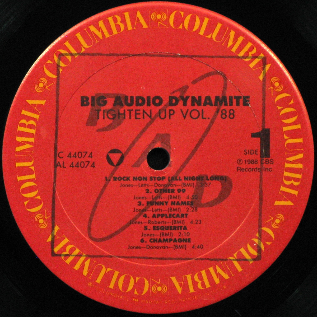 LP Big Audio Dynamite — Tighten Up Vol. '88 фото 2
