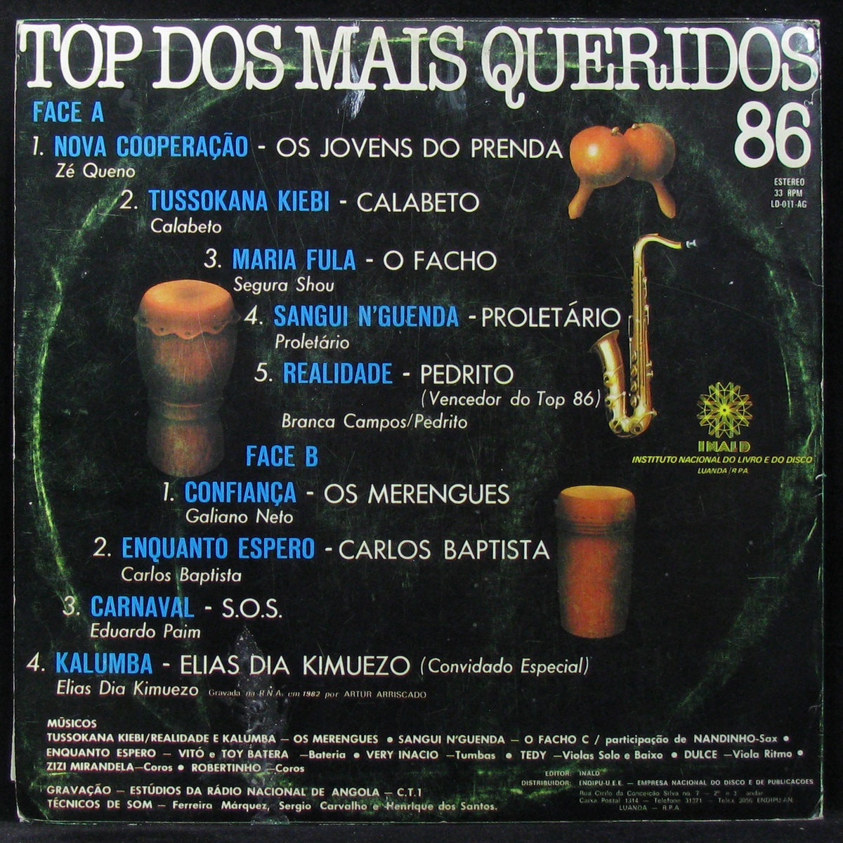 LP V/A — Top Dos Mais Queridos 86 - Angola фото 2