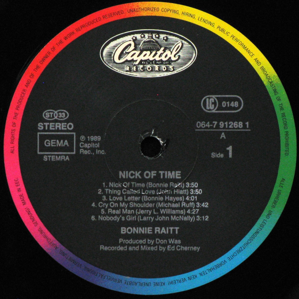 LP Bonnie Raitt — Nick Of Time фото 2