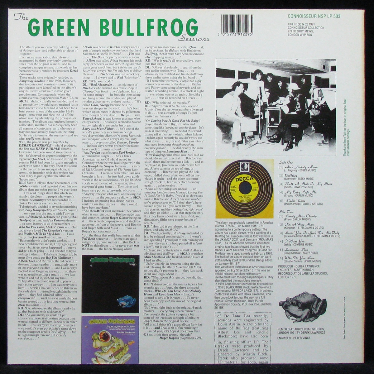 LP Green Bullfrog — Green Bullfrog Sessions (coloured vinyl) фото 2