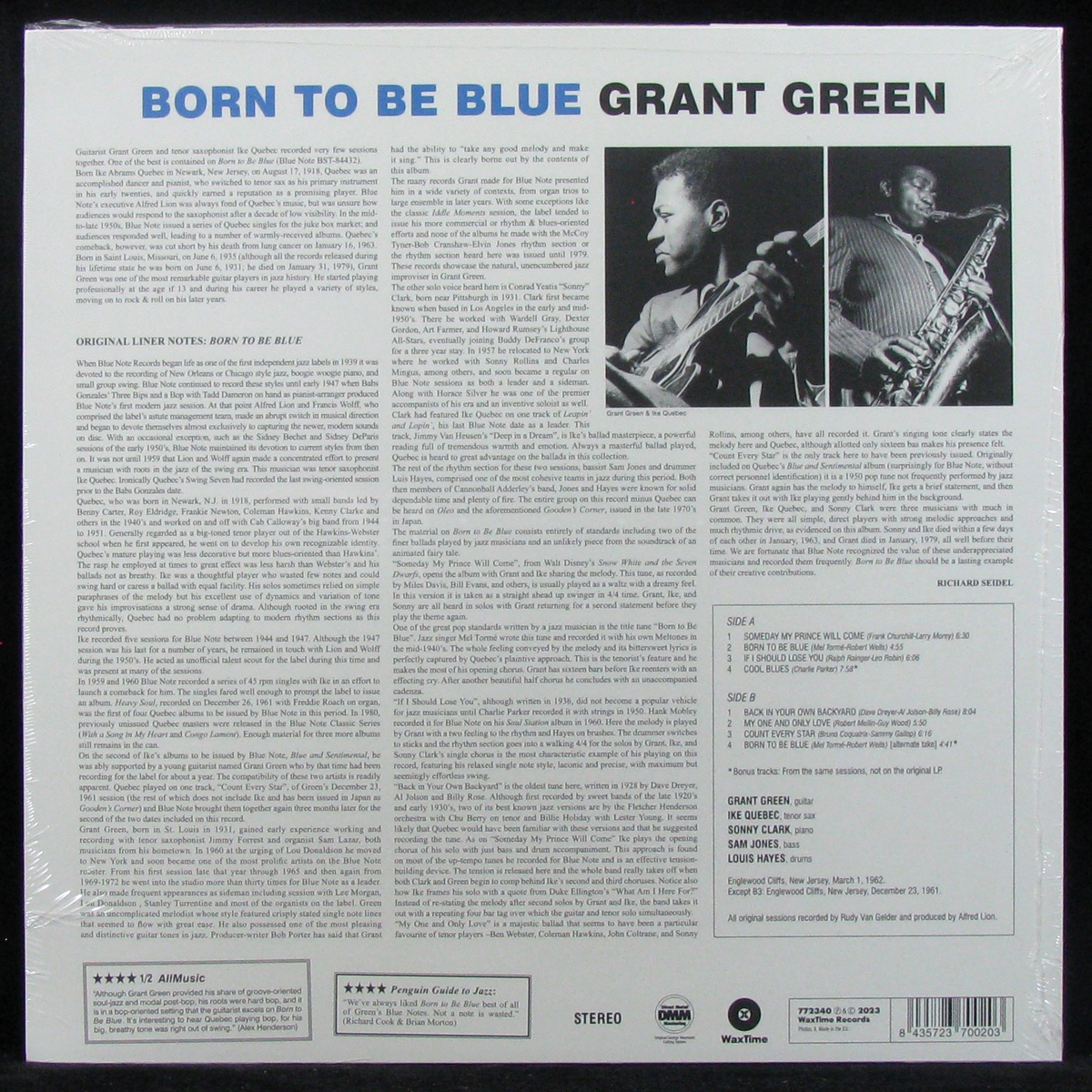 LP Grant Green — Born To Be Blue фото 2
