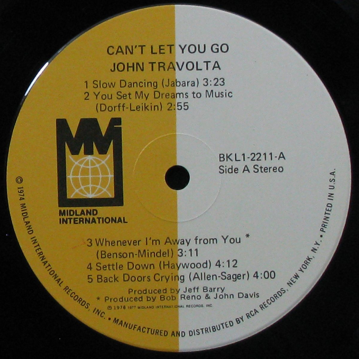 LP John Travolta — Can't Let You Go фото 2