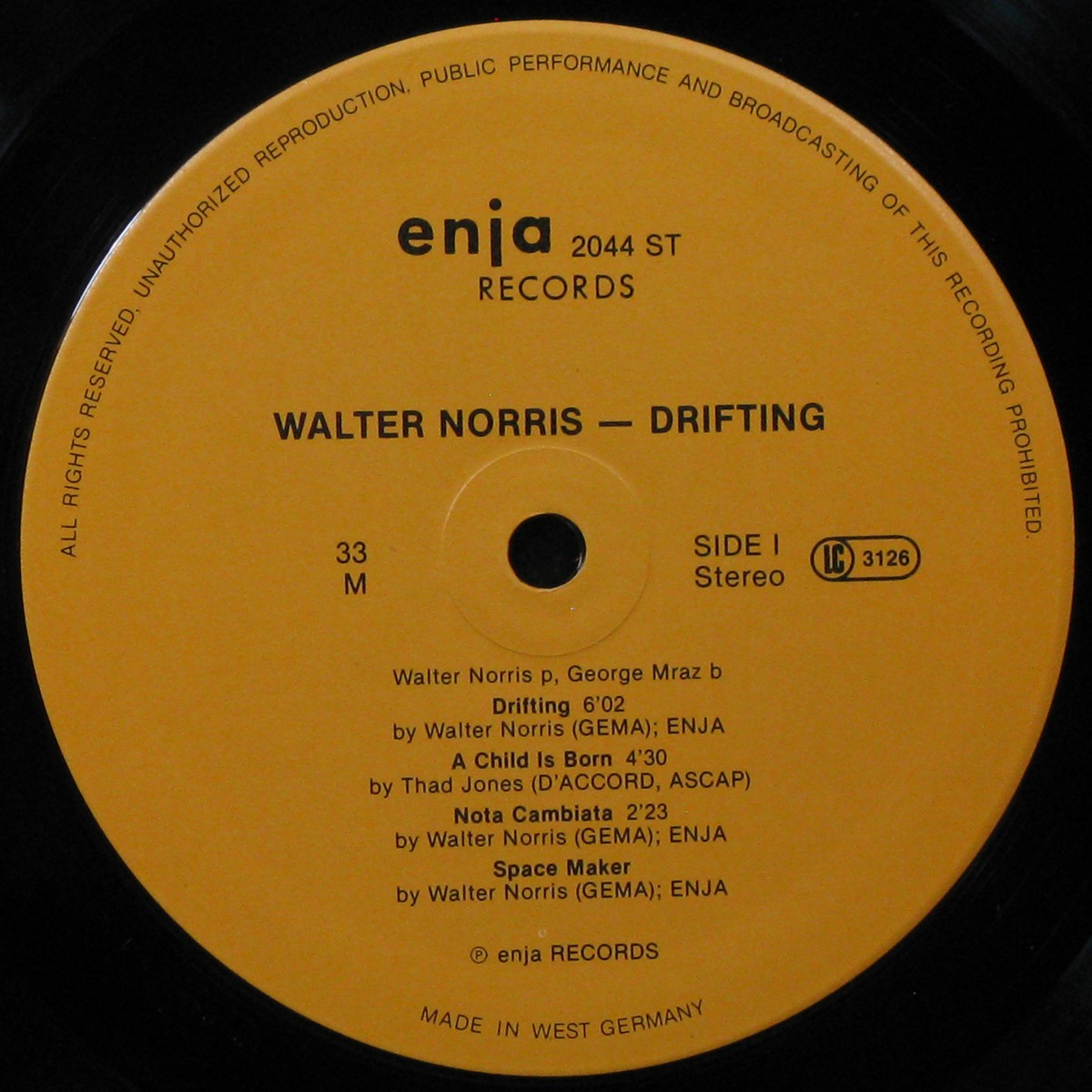 LP Walter Norris / George Mraz — Drifting фото 2