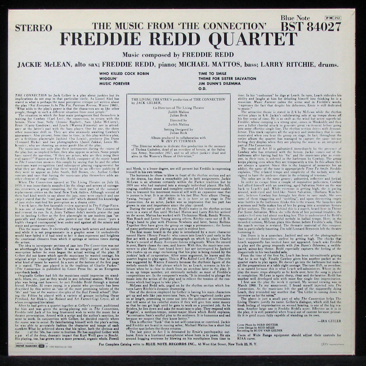 LP Freddie Redd Quartet — Music From 'The Connection' фото 2