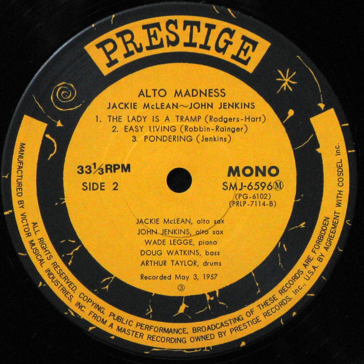 LP Jackie McLean / John Jenkins — Alto Madness (mono) фото 5