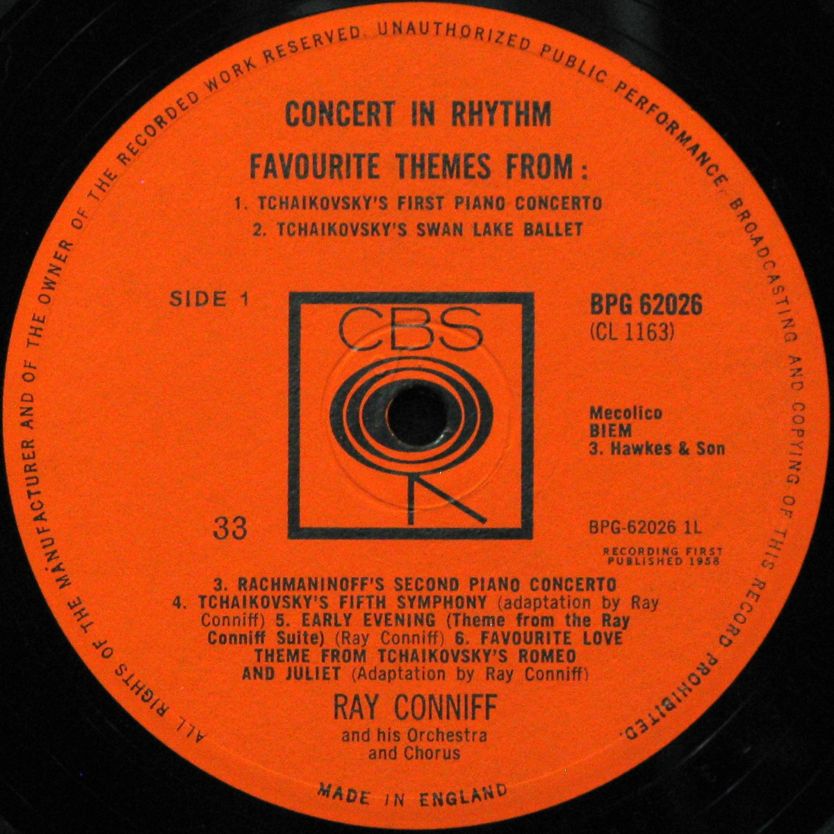 LP Ray Conniff — Concert In Rhythm (mono) фото 2