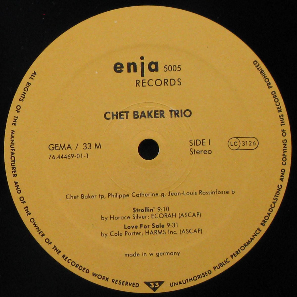 LP Chet Baker — Strollin' фото 3