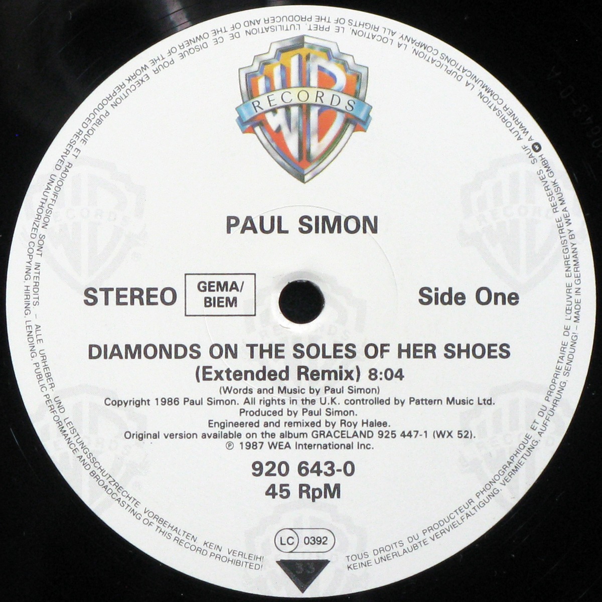 LP Paul Simon — Diamonds On The Soles Of Her Shoes (maxi) фото 2