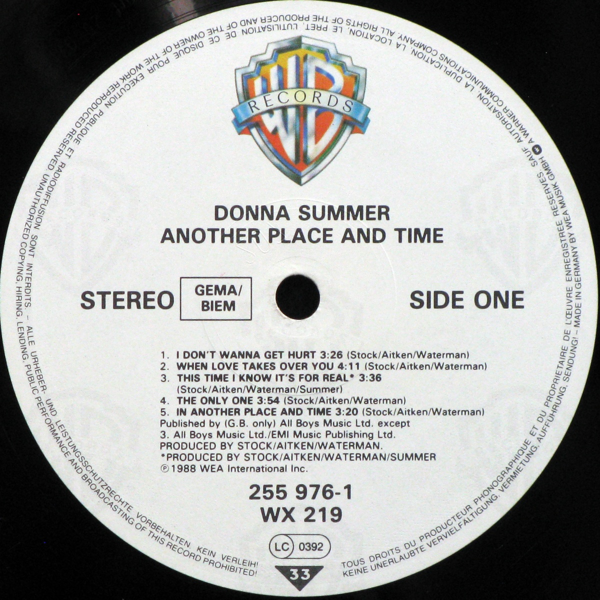 LP Donna Summer — Another Place And Time фото 2