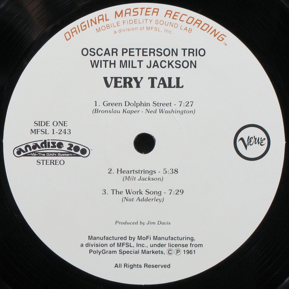 LP Oscar Peterson Trio / Milt Jackson — Very Tall фото 4
