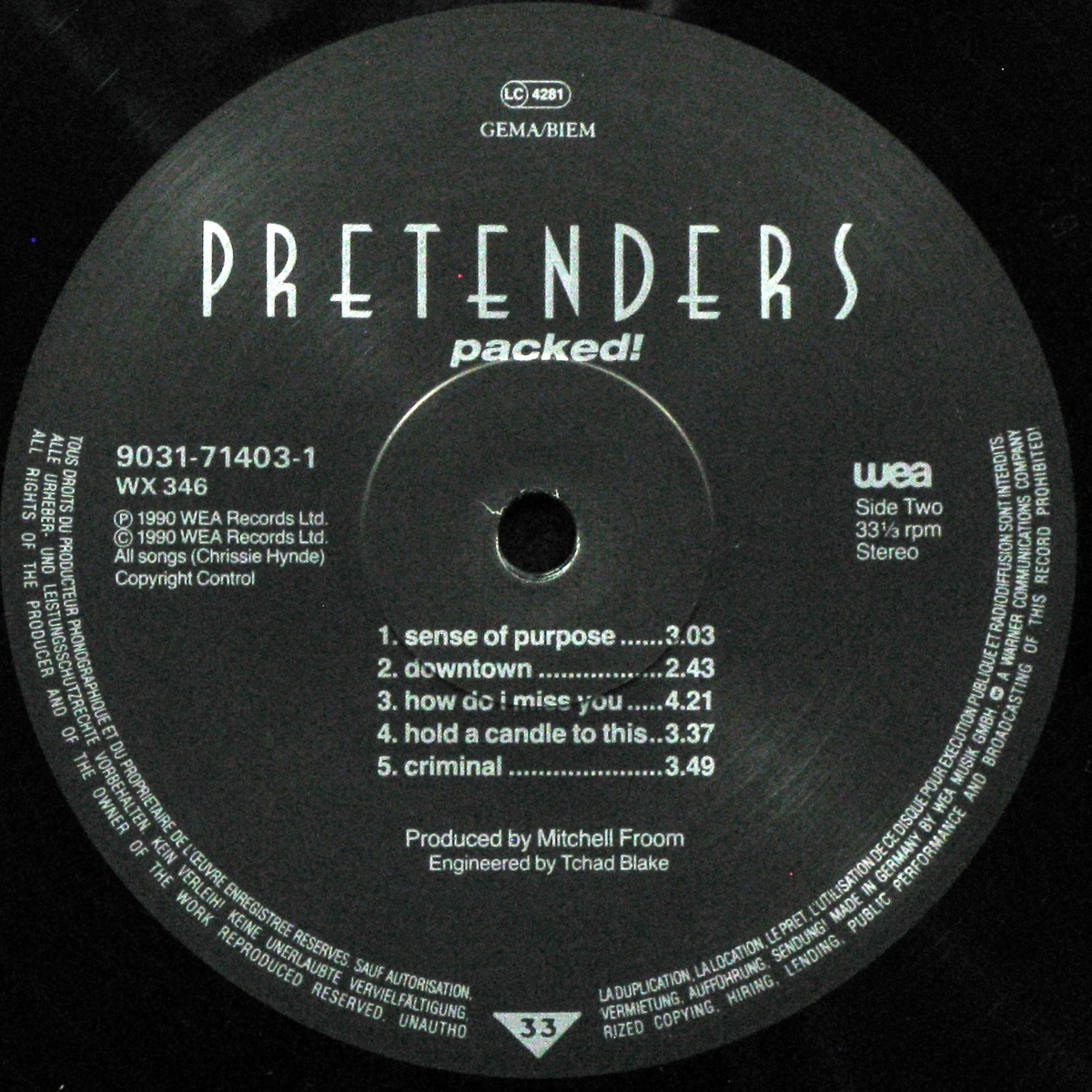 LP Pretenders — Packed фото 2
