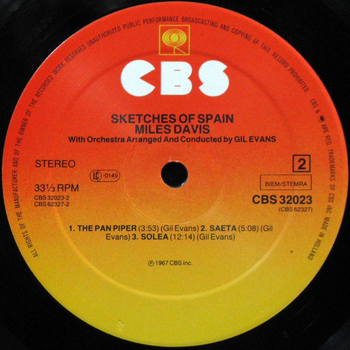 LP Miles Davis — Sketches Of Spain фото 4