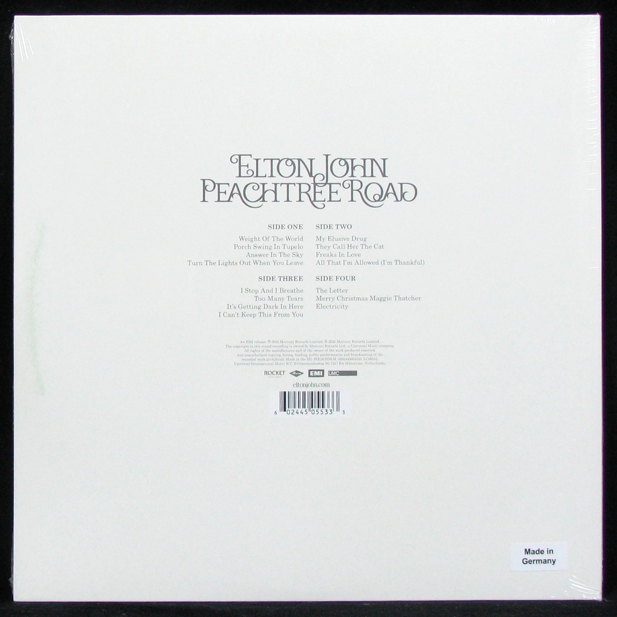 LP Elton John — Peachtree Road (2LP) фото 2