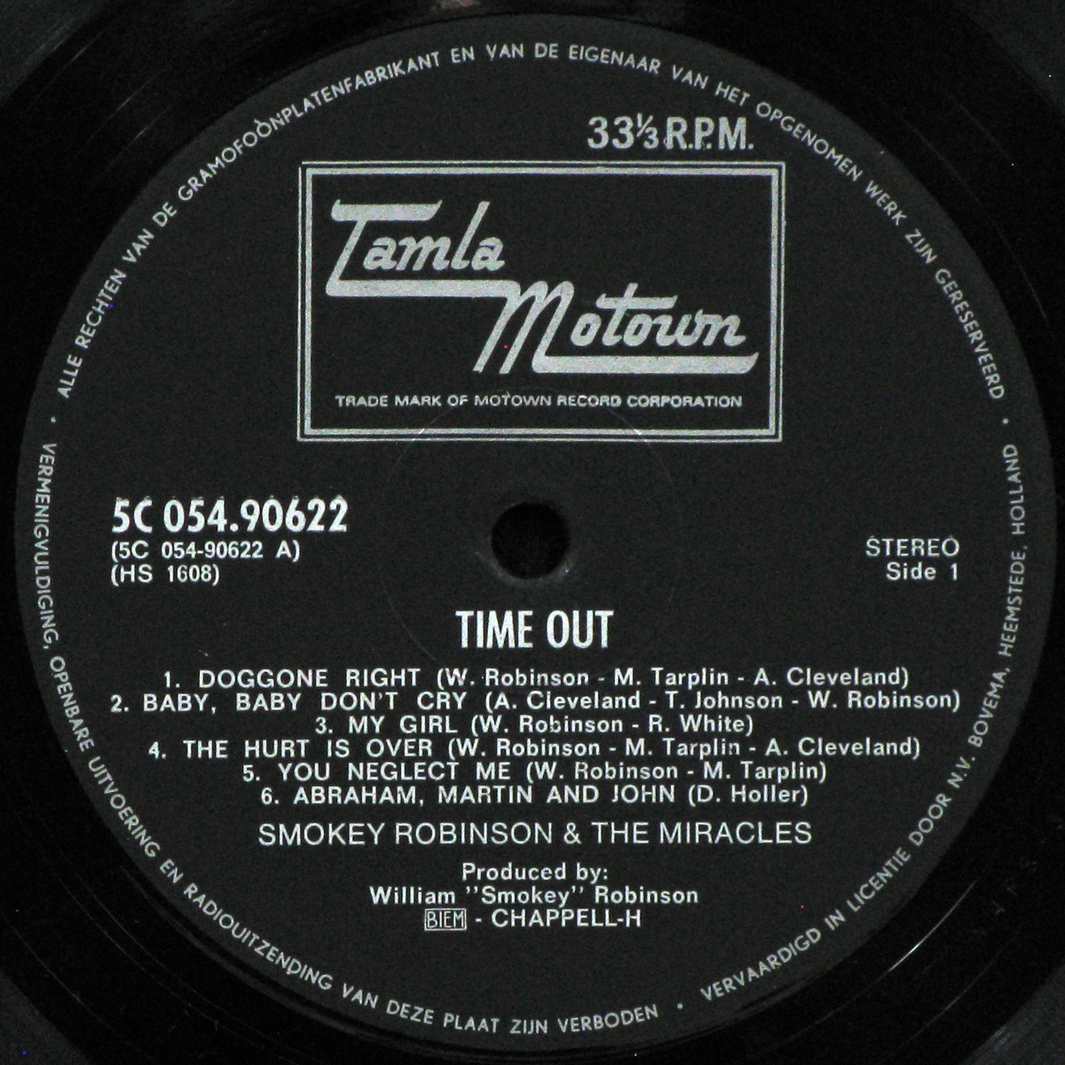 LP Smokey Robinson And The Miracles — Time Out For Smokey Robinson & The Miracles фото 2
