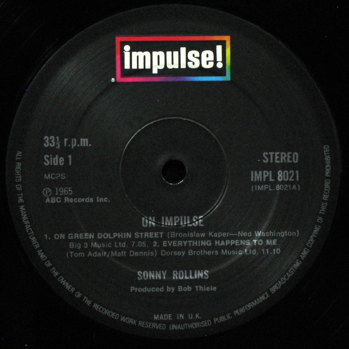 LP Sonny Rollins — On Impulse! фото 3