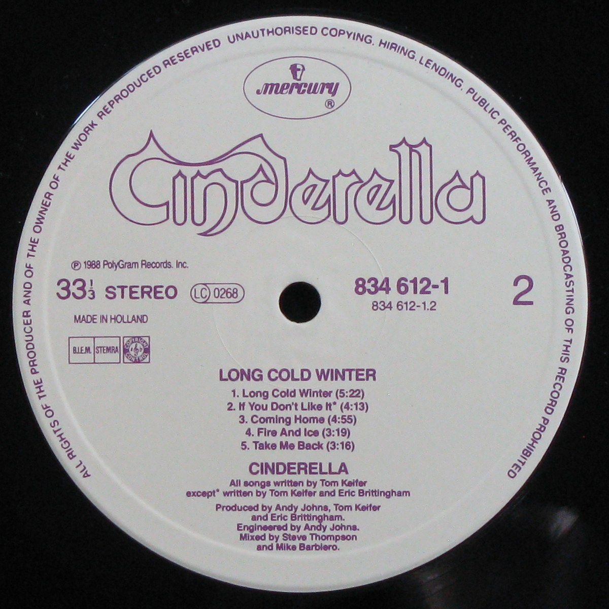 LP Cinderella — Long Cold Winter фото 4