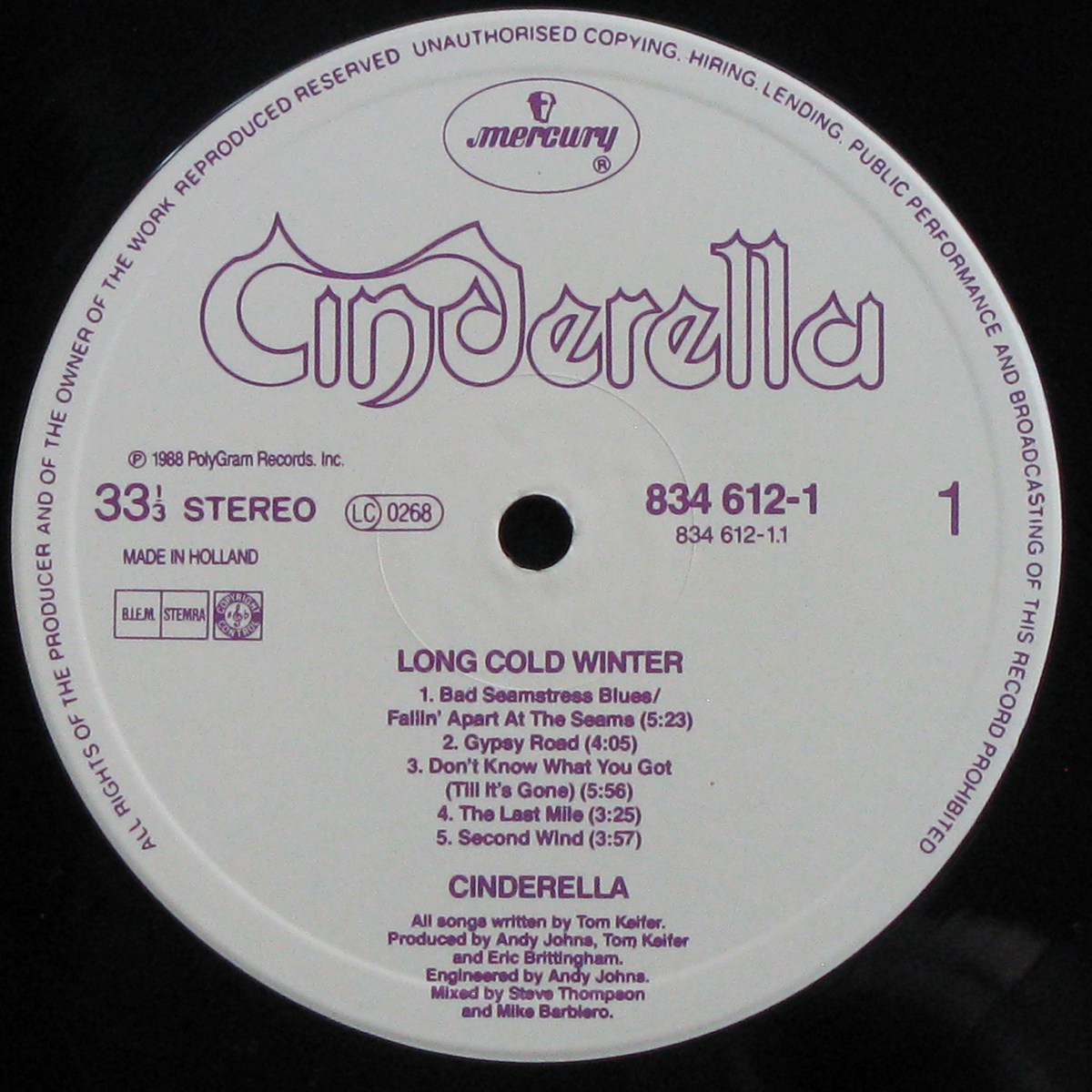 LP Cinderella — Long Cold Winter фото 3