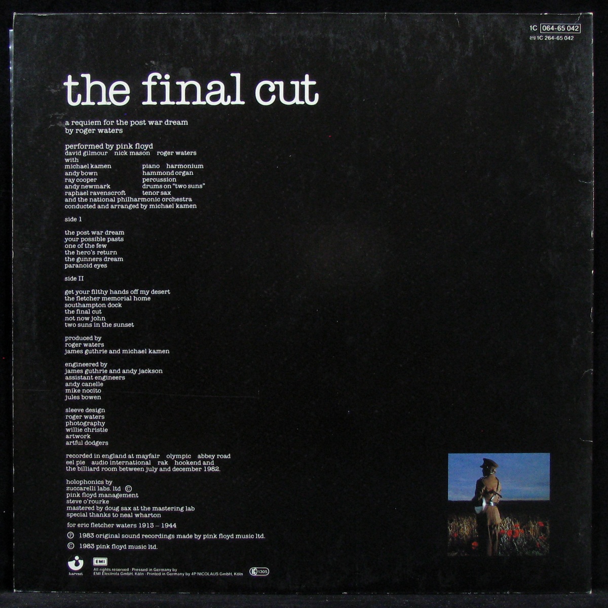LP Pink Floyd — Final Cut фото 2